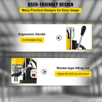 010343839784 - 1100W Magnetic Drill Press with 1-1/2" Boring Capacity