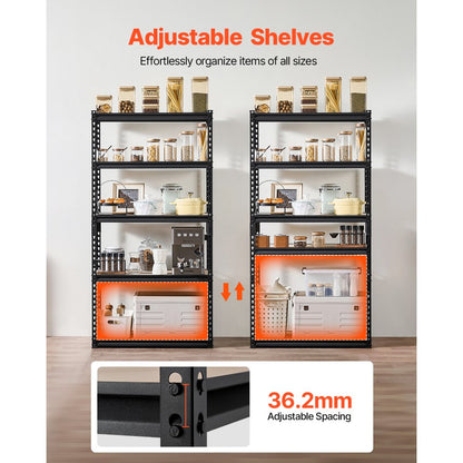 326G0P9FV0 - Heavy-Duty 5-Tier Shelving Unit, 2000 lbs Capacity 62.8" H