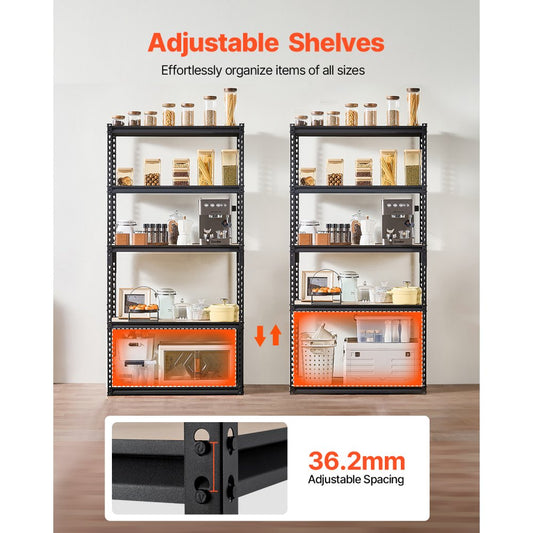 3676V4VPV0 - Heavy-Duty 5-Tier Storage Shelves, 2000 lbs Capacity