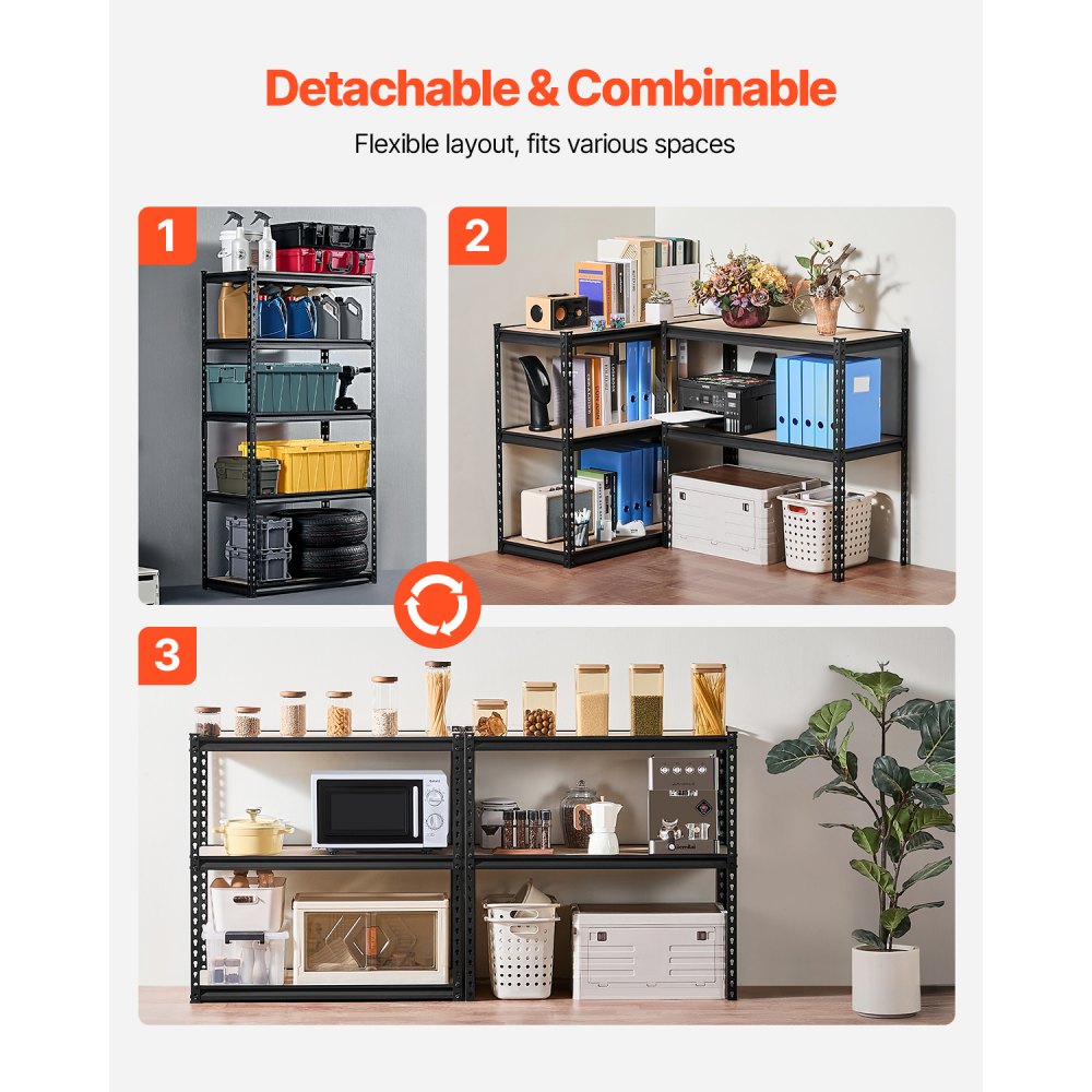 3676V4VPV0 - Heavy-Duty 5-Tier Storage Shelves, 2000 lbs Capacity