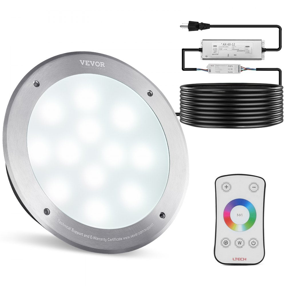 AX-SDD-004 - 10in LED Pool Light for Inground Pools, 40W RGBW