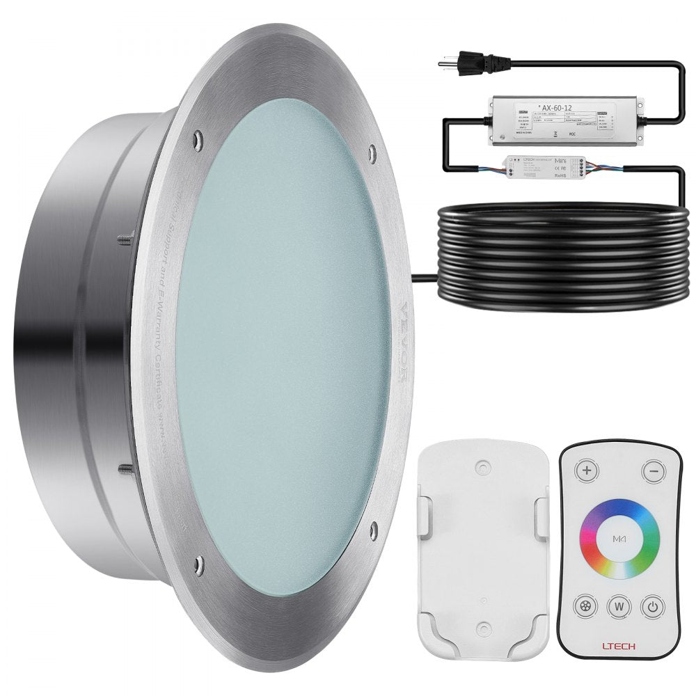 AX-SDD-004 - 10in LED Pool Light for Inground Pools, 40W RGBW