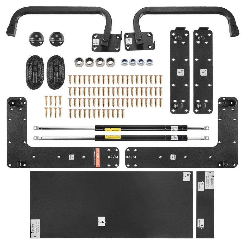 YFHTW241 - Space-Saving Murphy Bed Kit with Durable Gas Struts