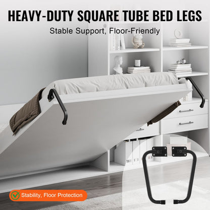 YFHQN242 - DIY Wall Bed Kit with Gas Lift for Compact Spaces