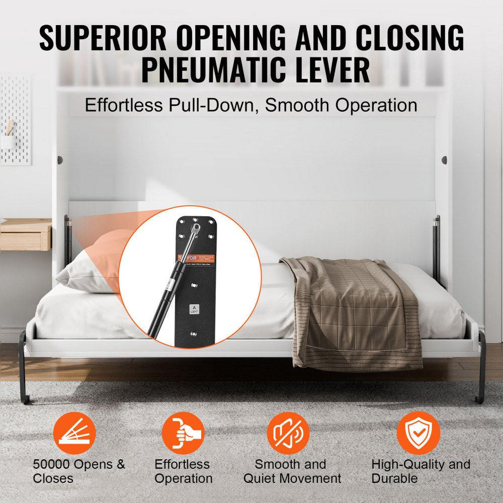 YFHFU243 - Space-Saving DIY Murphy Bed Kit with Gas Rod Mechanism