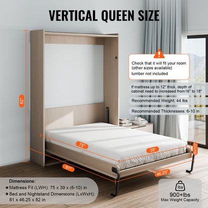 YFVTW245 - Space-Saving DIY Murphy Bed Kit with Gas Springs