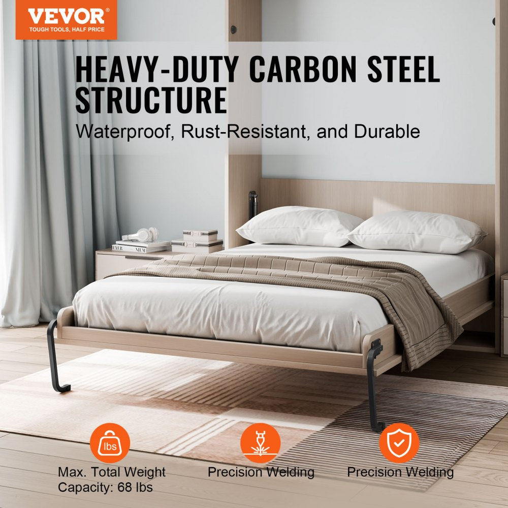 YFHVQN246 - DIY Vertical Murphy Bed Kit with Gas Lift for Compact Spaces