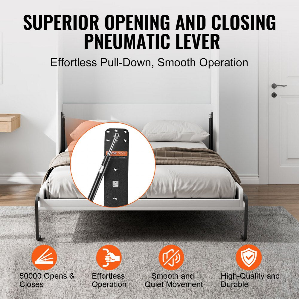 YFHVQN246 - DIY Vertical Murphy Bed Kit with Gas Lift for Compact Spaces