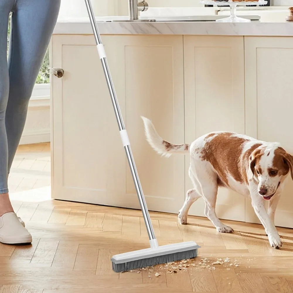 YY-C006 - Adjustable Pet Hair Broom with Microfiber Cloth for Easy Cleaning