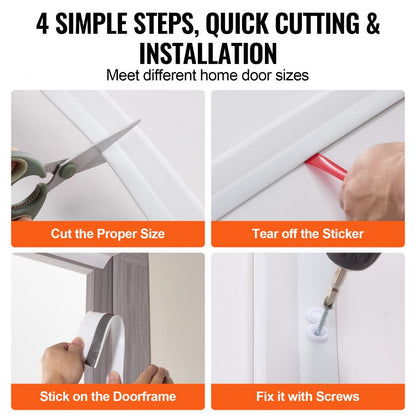 MH1400-34ft - Weather-Resistant Garage Door Seal, 34ft TPE with Strong Adhesive