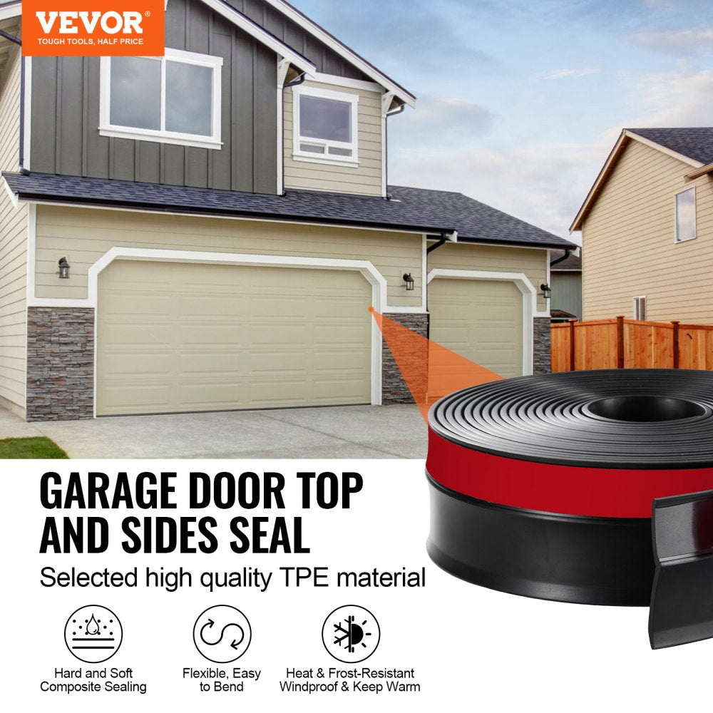 MH1400-20ft - High-Grade TPE Garage Door Seal, 20ft Length