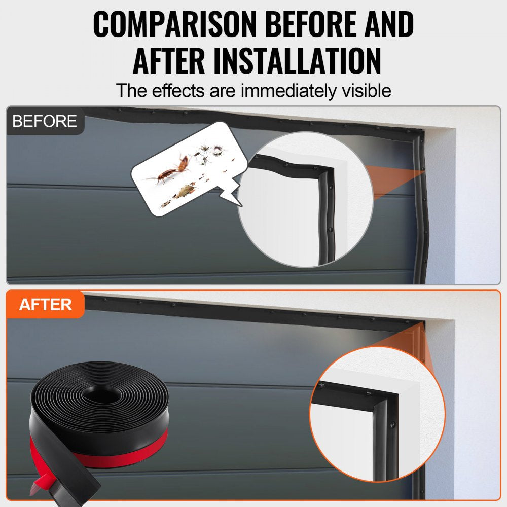 MH1400-20ft - High-Grade TPE Garage Door Seal, 20ft Length