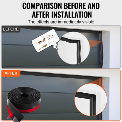 MH1400-20ft - High-Grade TPE Garage Door Seal, 20ft Length
