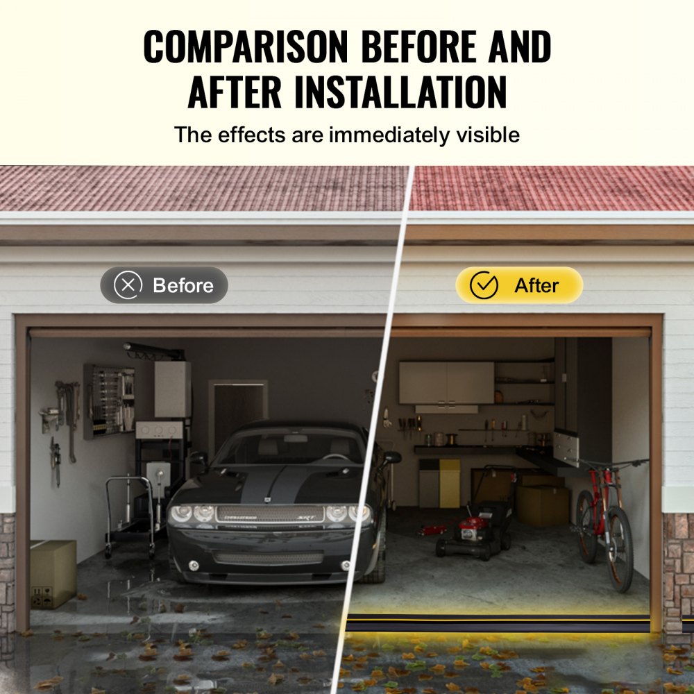 MH1925-20ft - PVC Garage Door Seal Strip, 3.5in x 20ft, Weatherproof