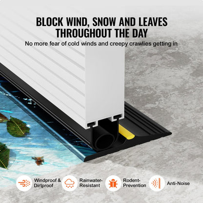 DTMH1925-MXBTMH1591-10ft - Durable PVC Garage Door Seals Kit for All Weather