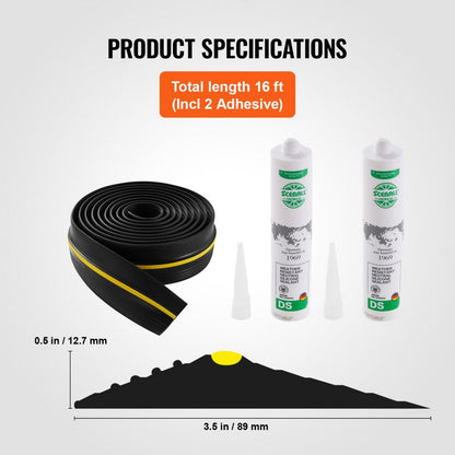 DTMH1925-MXBTMH1591-16ft - Durable PVC Garage Door Seal Kit, 16ft Length