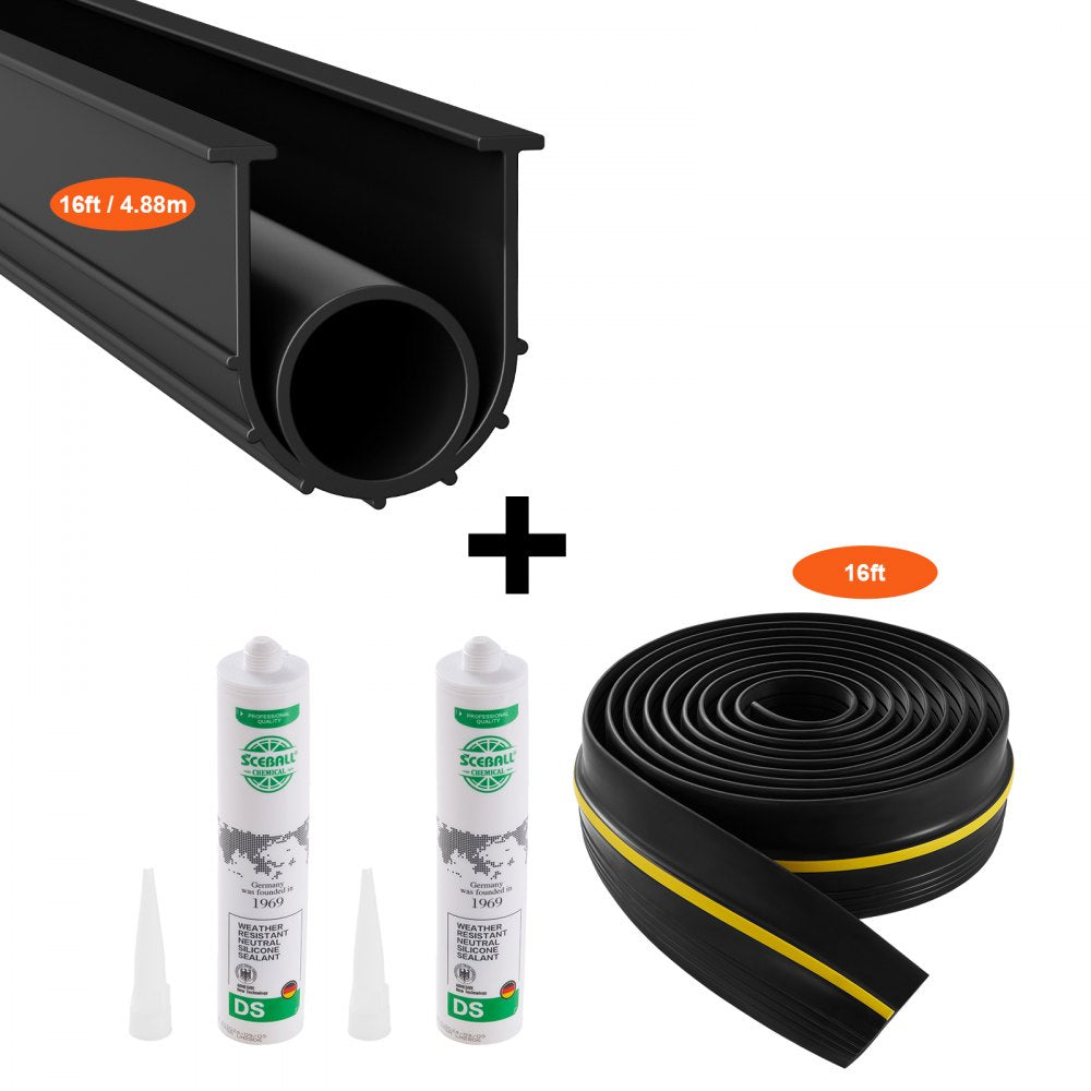 DTMH1925-MXBTMH1591-16ft - Durable PVC Garage Door Seal Kit, 16ft Length