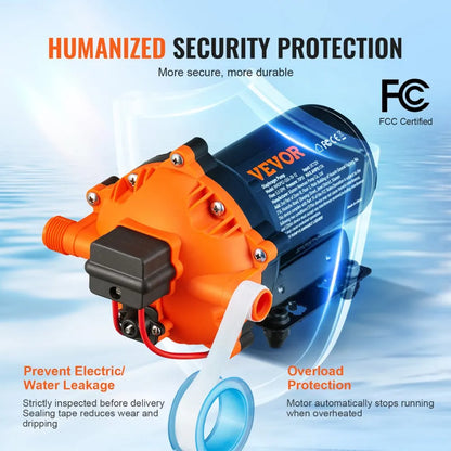 NMDP52-G55-70-12 - 12V 5.5 GPM Water Pump with 70 PSI Pressure