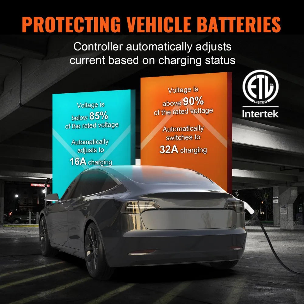 EV-B06-US007B - 32A Portable EV Charger with 28ft Cable