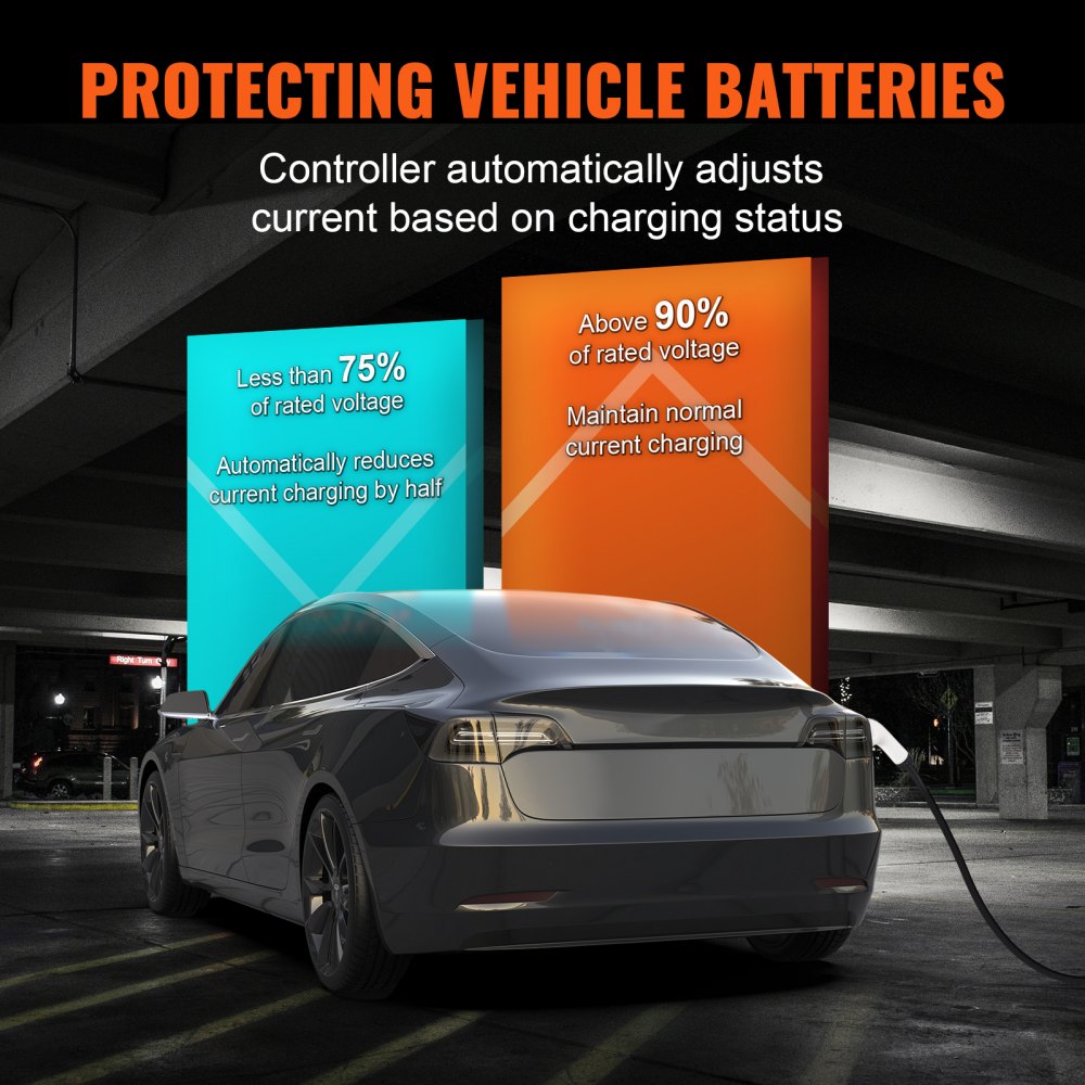 EV-B07-US009B - 40A Waterproof Portable EV Charger with Smart Control