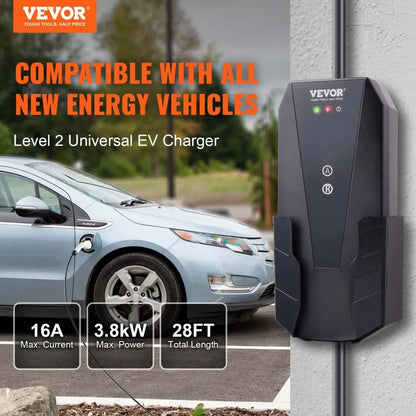EV-B06-US003B - 28ft Level 2 Portable EV Charger, IP66 Rated, 16A