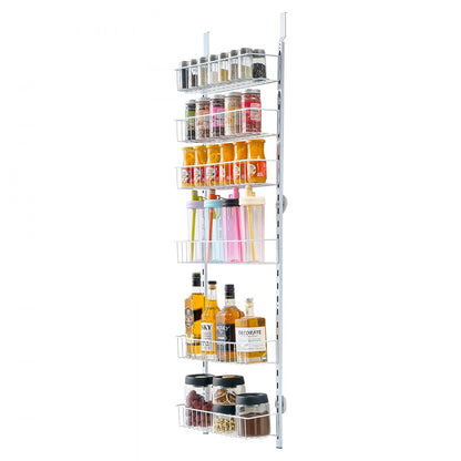 DPO-6A - 6-Basket Over-Door Organizer with Adjustable Spacing for Small Spaces