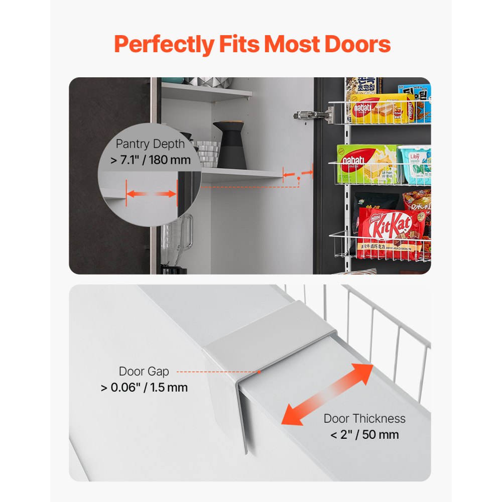 DPO-8A - 8-Basket Over the Door Storage Rack for Small Spaces