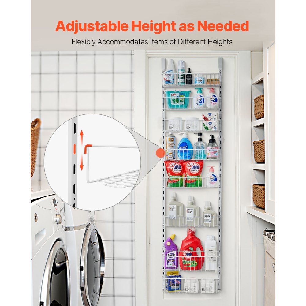 DPO-8A - 8-Basket Over the Door Storage Rack for Small Spaces