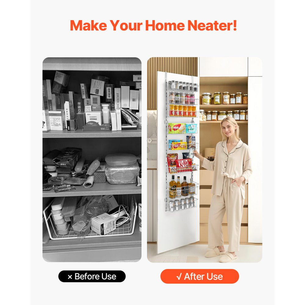 DPO-8A - 8-Basket Over the Door Storage Rack for Small Spaces