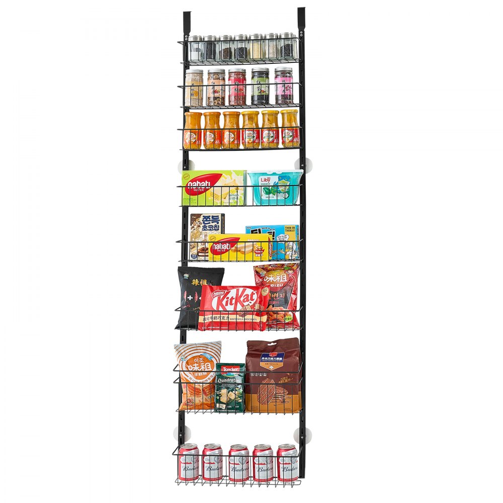 DPO-9B - Heavy-Duty Over the Door Organizer with 9 Baskets and Adjustable Spacing