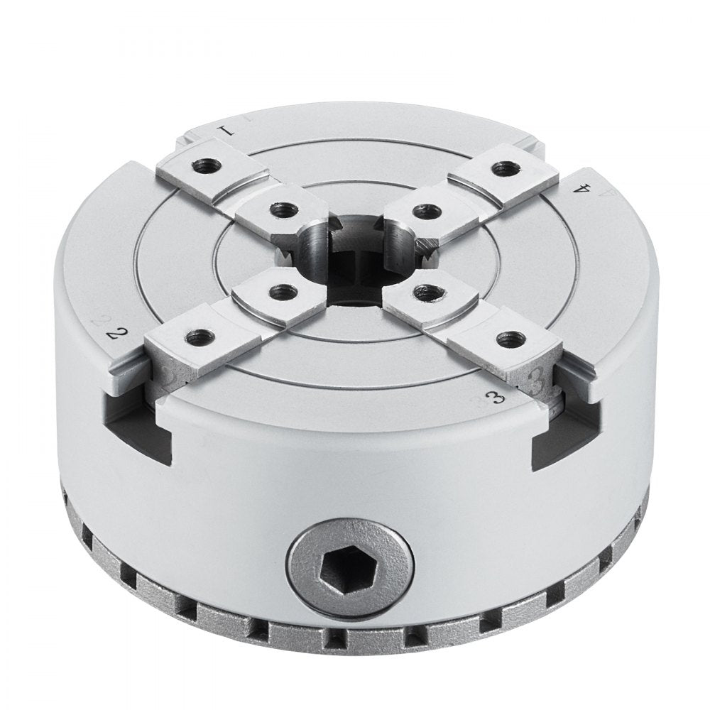 KP96 - 4-Jaw Lathe Chuck, 3.4" Diameter, 1.77-2.75" Workpiece Range