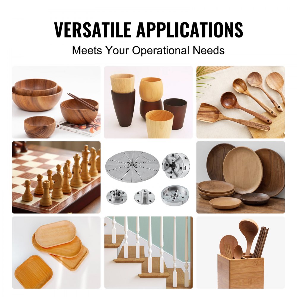 KP965 - 4-Inch VEVOR Lathe Chuck with 5 Jaws, Durable Design