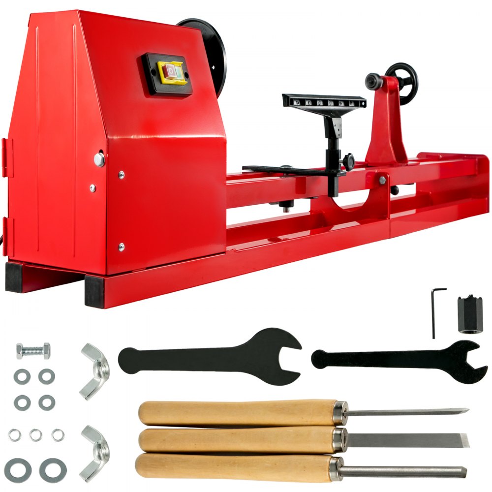 010285909760 - 14"x40" VEVOR Wood Lathe, 400W with Variable Speed 810-2480 RPM