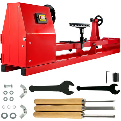 010285909760 - 14"x40" VEVOR Wood Lathe, 400W with Variable Speed 810-2480 RPM