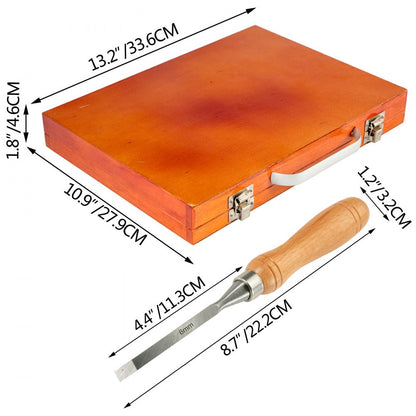 010967136926 - VEVOR 12-Piece HSS Lathe Chisel Set, 190mm Long