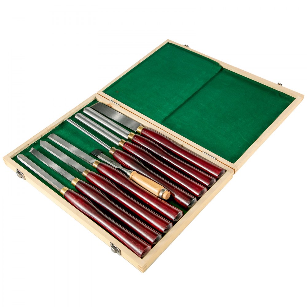 010473807055 - 8-Piece Wood Lathe Chisel Set with Polished Handles