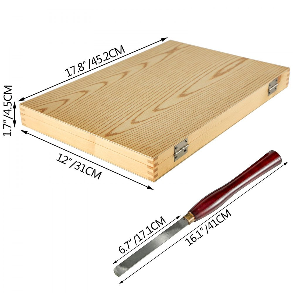 010473807055 - 8-Piece Wood Lathe Chisel Set with Polished Handles