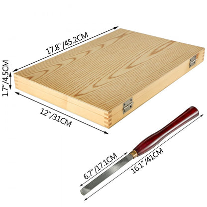 010473807055 - 8-Piece Wood Lathe Chisel Set with Polished Handles