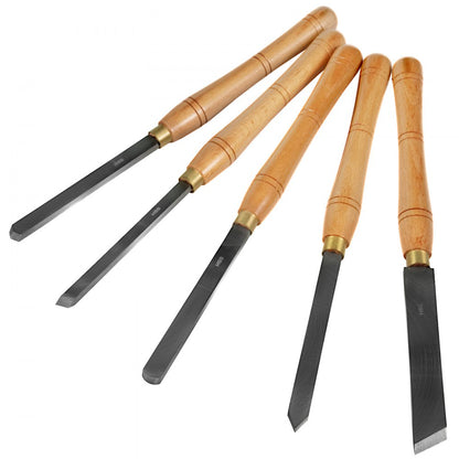 010675408310 - 8-Piece Wood Lathe Chisel Set with Polished Handles