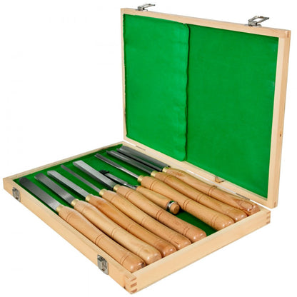 010675408310 - 8-Piece Wood Lathe Chisel Set with Polished Handles