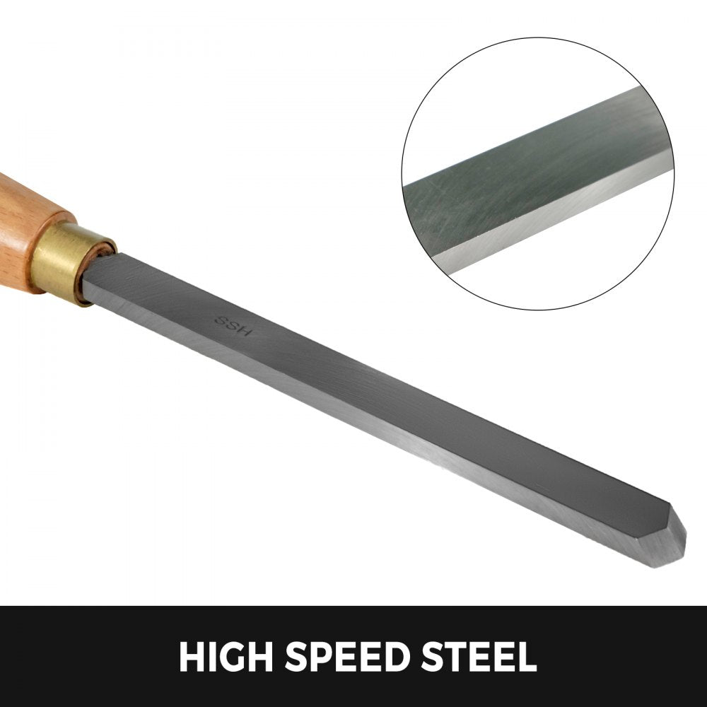 010675408310 - 8-Piece Wood Lathe Chisel Set with Polished Handles
