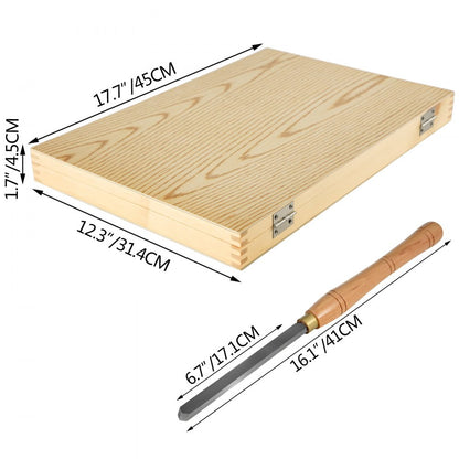 010675408310 - 8-Piece Wood Lathe Chisel Set with Polished Handles