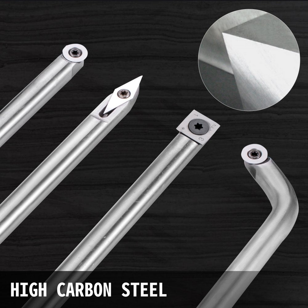 010449406254 - 4-Piece High Carbon Steel Wood Turning Tool Set