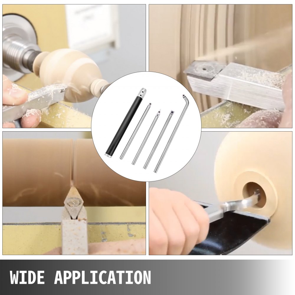 010449406254 - 4-Piece High Carbon Steel Wood Turning Tool Set
