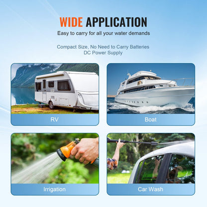 NMDP42-G35-55-12 - 12V VEVOR 3.5 GPM Water Pump for RVs and Gardens