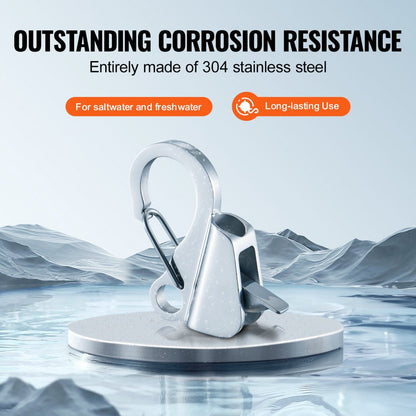 S.SN22-3/8-5/8 - 3,700 lbs Stainless Steel Boat Anchor Hook with Slide Design