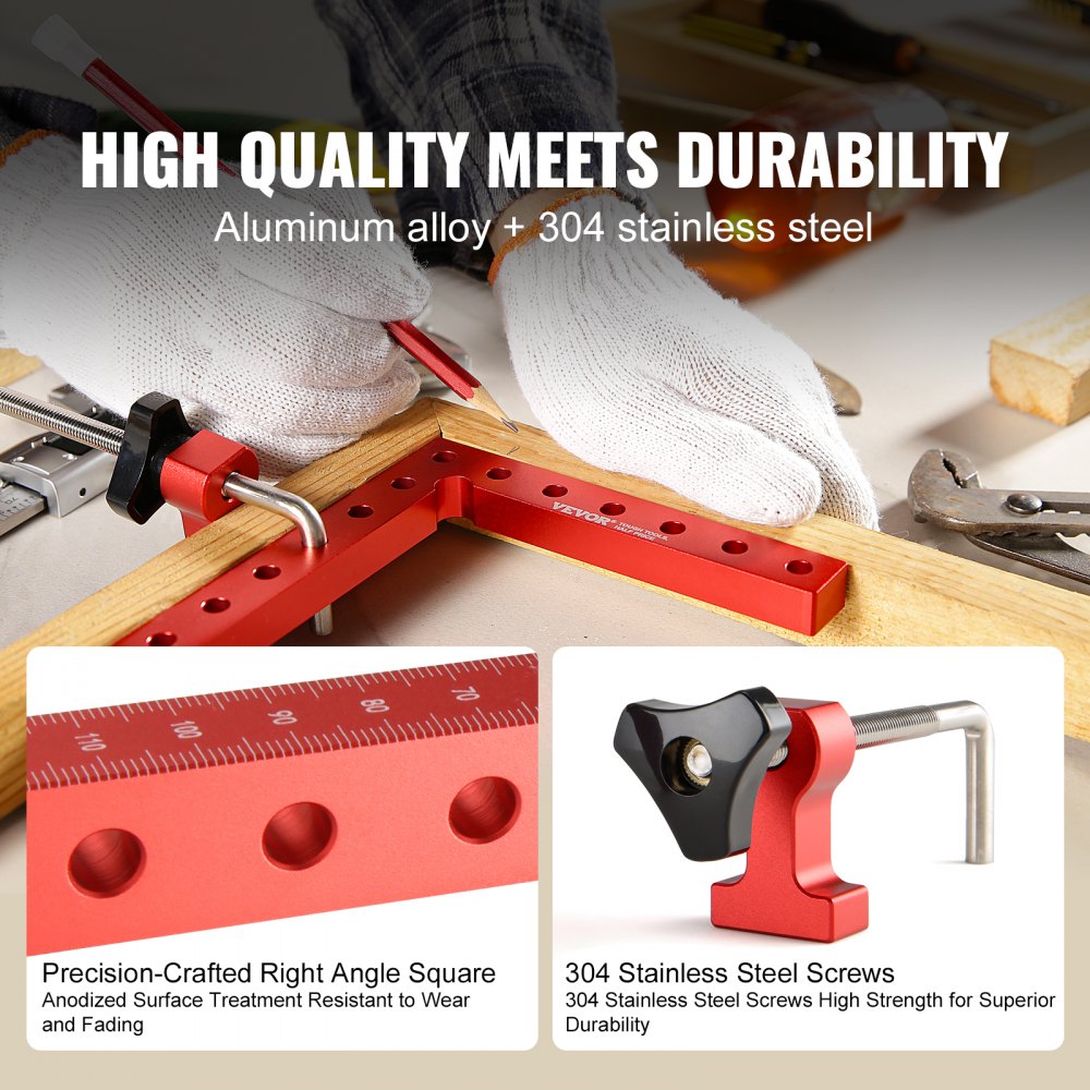140*140*4 - VEVOR 90° Right Angle Clamps for Woodworking Projects