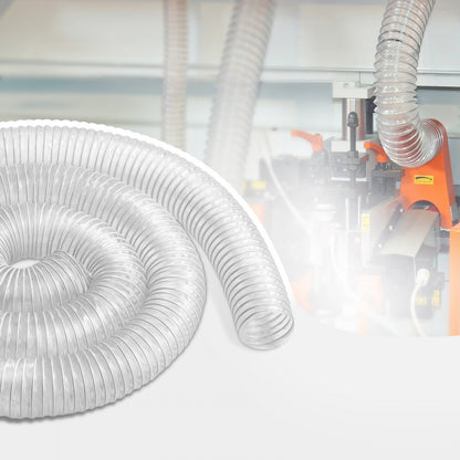 2.5inch-1 - 2.5 x 10 Flexible PVC Dust Hose with Stainless Steel Clamps