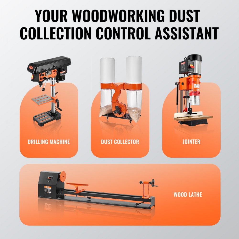 4inch-2 - 50' Flexible 4'' PVC Dust Hose with Steel Clamps