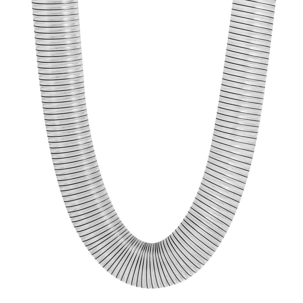 4inch-2 - 50' Flexible 4'' PVC Dust Hose with Steel Clamps